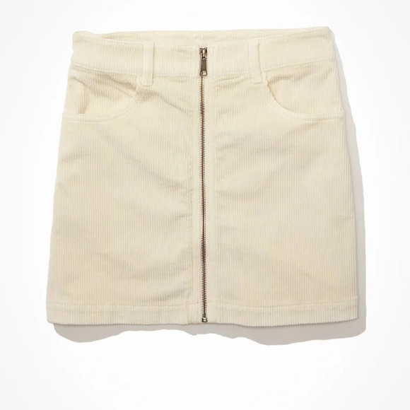 American Eagle Zip-Up Corduroy Mini Skirt Women's size 2 26” waist - Picture 1 of 6